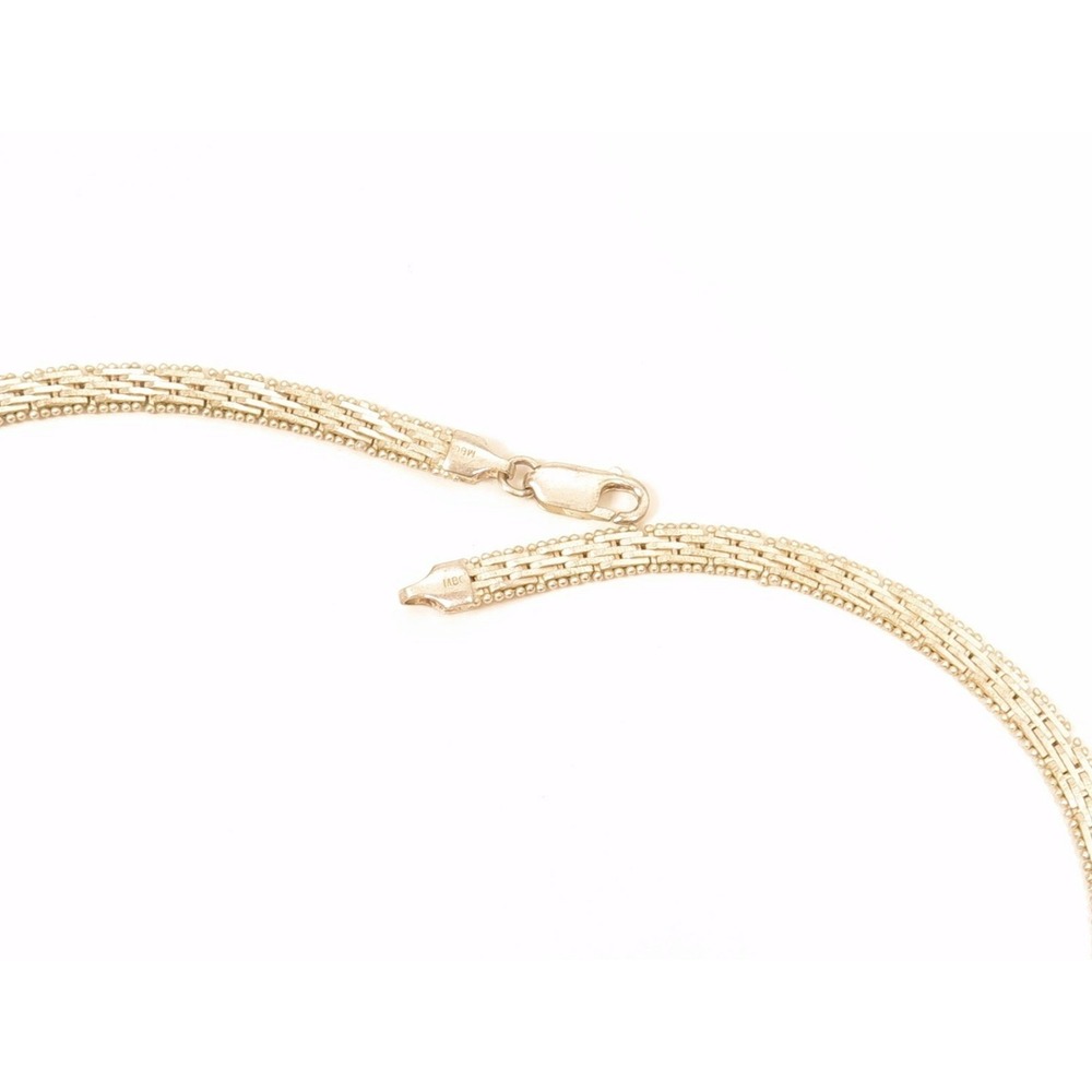 VTG Sterling Silver Chain Milgrain Accent Chain Necklace*925 MBC ITALY*27g*18" - Picture 2 of 3